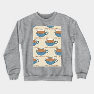 Hot Chocolate Pattern Crewneck Sweatshirt